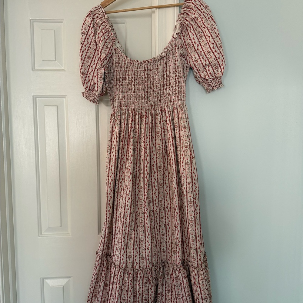 Hill House Louisa Nap Dress in Pink Emma Stripe